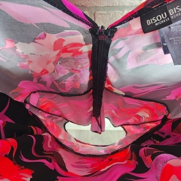 BISOU BISOU Floral Sleeveless Dress Size 12 - Picture 7 of 10